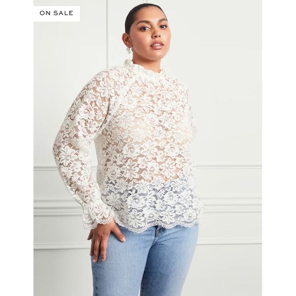 NWT The Hill House Millie blouse in white lace medium - Picture 6 of 7